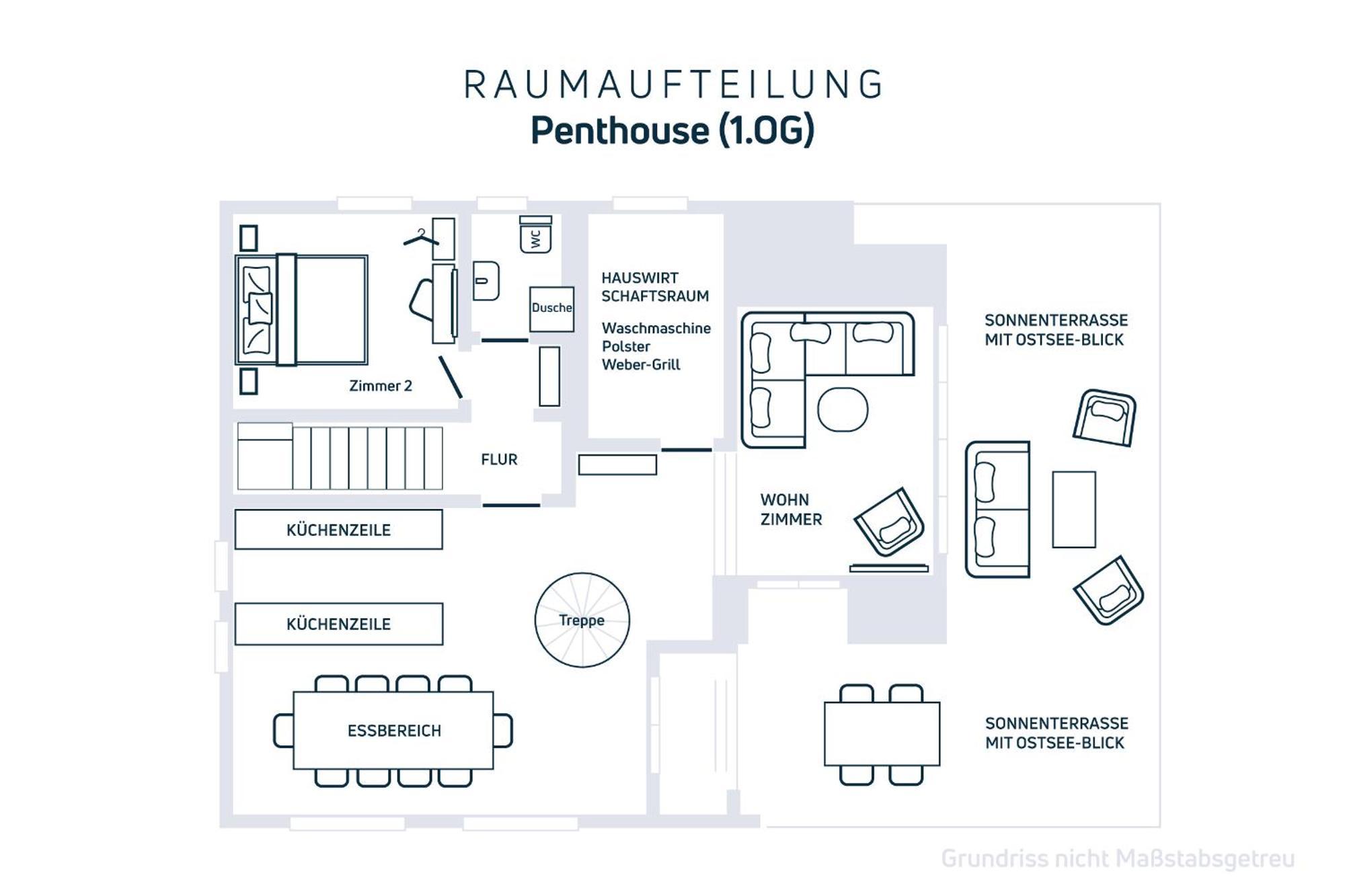 Grosse Penthouse Ferienwohnung Mit Meerblick, Sonnenterrasse & Luxusbad Von "Momentic" Sierksdorf Exterior photo